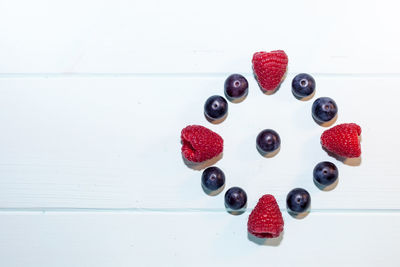 Close-up of dessert against white background