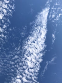 Low angle view of vapor trail in sky