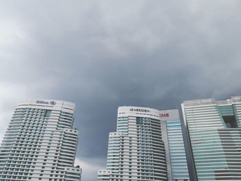 Low angle view of buildings against sky