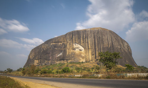 Zuma rock, located in niger state of nigeria. not far from abuja.