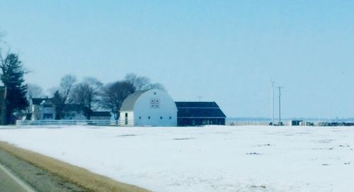 View of snow covered landscape