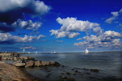 Scenic view of sea against sky