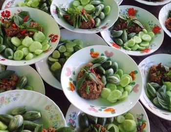 Full frame shot of salad in bowl