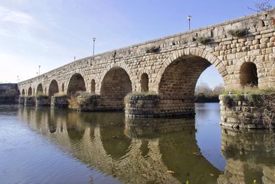 Bridge over river against clear sky