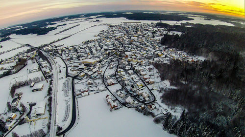View of train on road