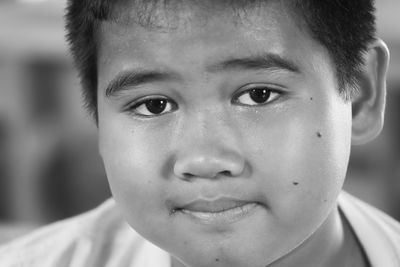 Close-up portrait of cute boy