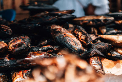 Fish at the market in ghana 