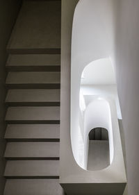 High angle view of staircase in modern building