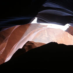 Low angle view of rock formation