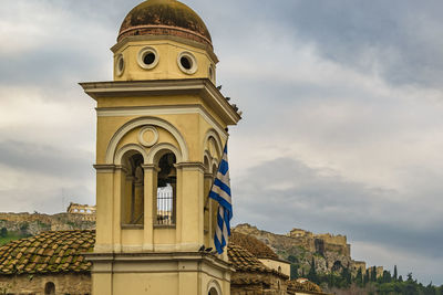 Low angle view of historic building against sky