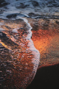 High angle view of sea shore