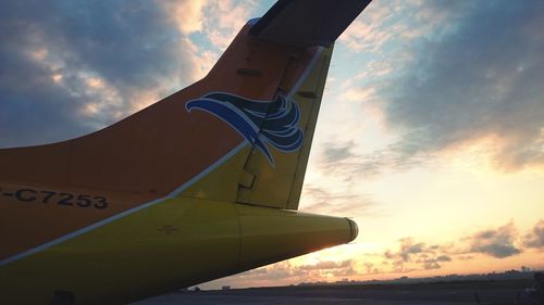 Low angle view of sky during sunset