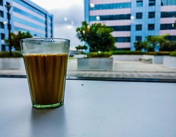 Close-up of drink on table