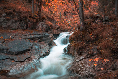 A beautiful waterfall in the alps 