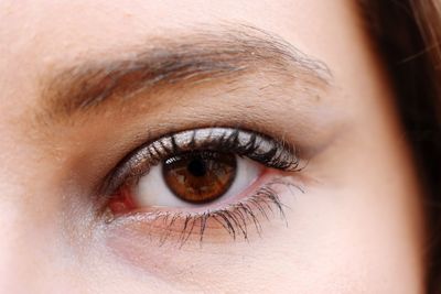 Close-up portrait of woman eye