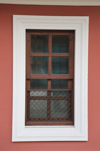 Closed window of building