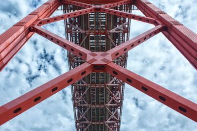 Low angle view of bridge against sky