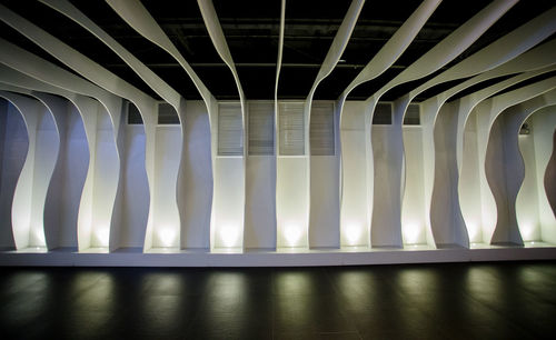 Close-up of illuminated ceiling of building