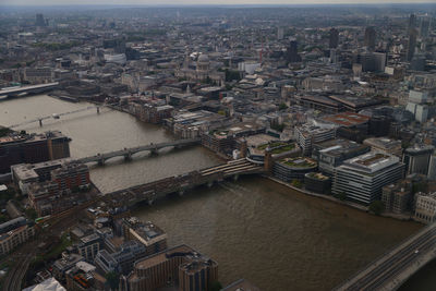 High angle view of city