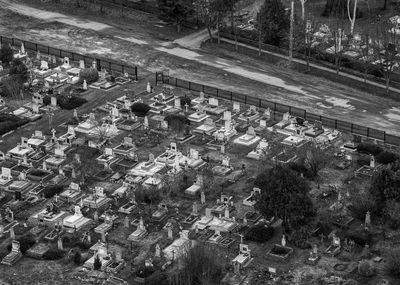 High angle view of crowd