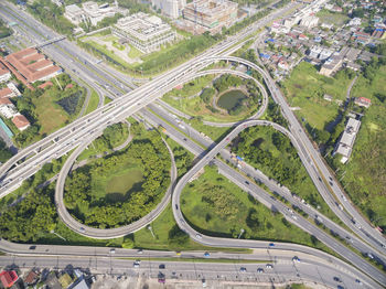 High angle view of cityscape