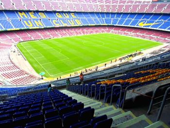 Scenic view of soccer field