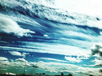 Low angle view of clouds over sea