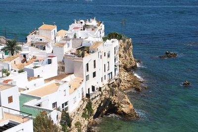 High angle shot of townscape