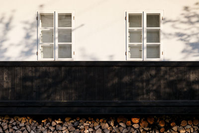 Windows of a traditional house in spania dolina village.