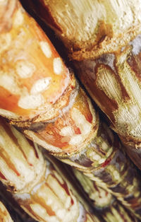 Full frame shot of chopped bread
