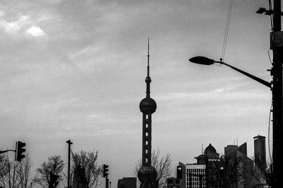 Low angle view of eiffel tower