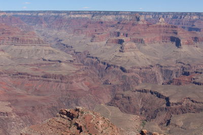 High angle view of rock formations