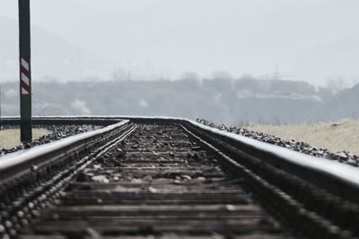 View of railroad tracks against sky