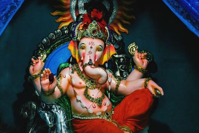 Close-up of ganesha statue