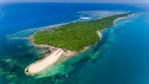 High angle view of sea