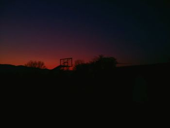 Silhouette of trees at sunset