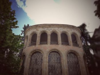 Low angle view of historical building against sky