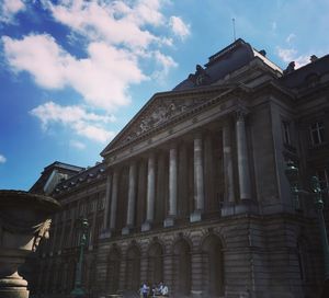 Low angle view of historic building against sky