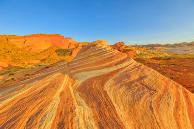 Scenic view of land against sky