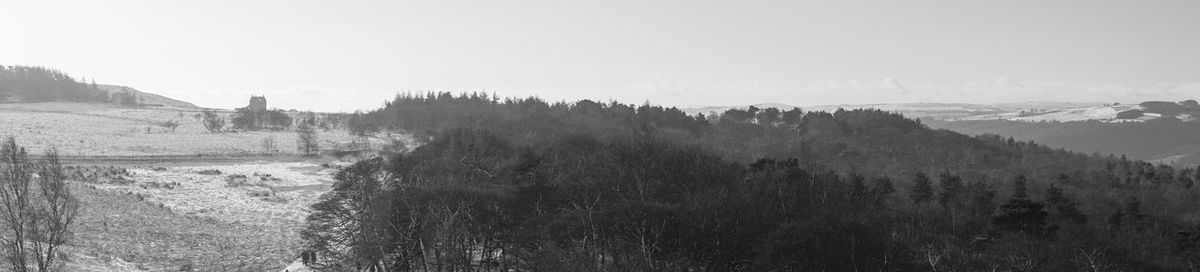 Panoramic view of landscape against clear sky