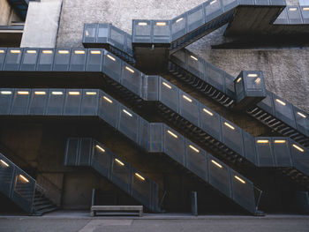 Low angle view of illuminated building