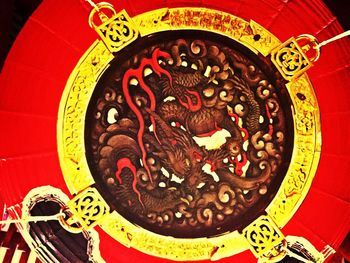 Close-up of red wall