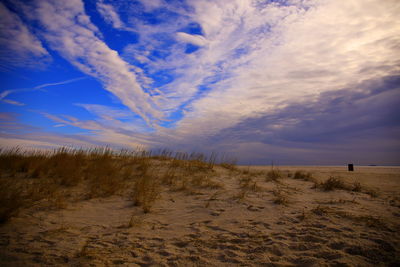 Scenic view of desert against sky