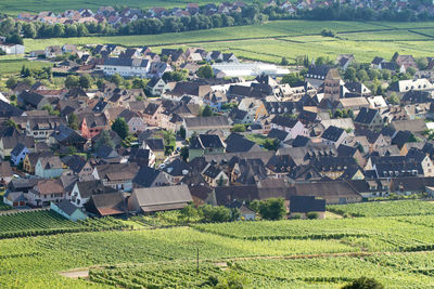 High angle view of townscape