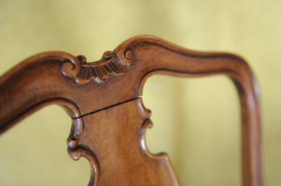 Close-up of a wood chair