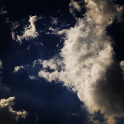 Low angle view of cloudy sky