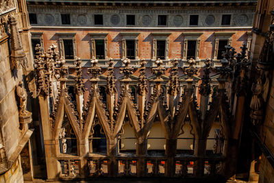 Low angle view of buildings in city