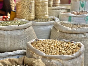 Close-up of food for sale at market stall