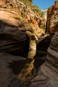 Rock formation on land