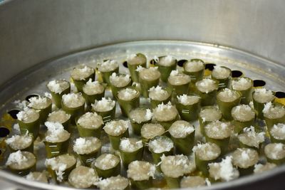 Close-up of candies in plate